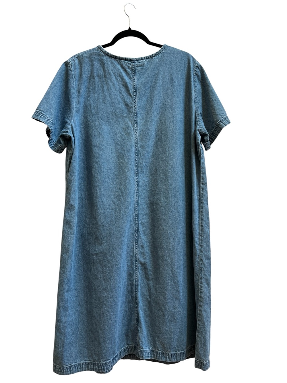 Country Store Denim Ladybug Dress L Embroidered Cottagecore Cotton Grannycore - Picture 3 of 7